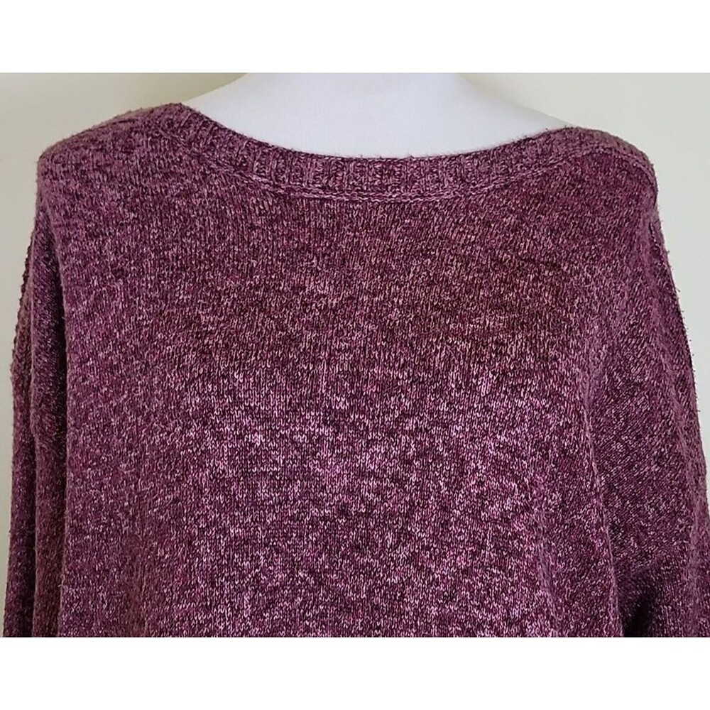 Old Navy Women's Raspberry Leggings Sweater, Speckled, Dropped Shoulders, Large